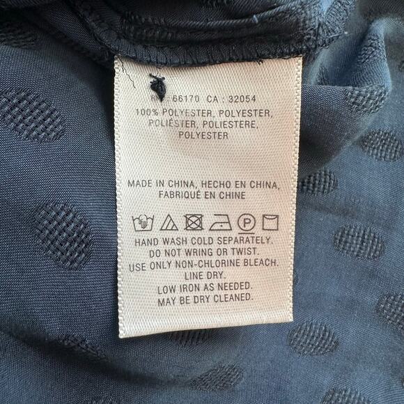 Maeve Anthropologie navy blue polka dot print sleeveless top size 2 - Picture 7 of 11